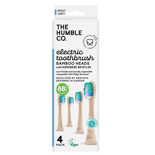 Electrical toothbrush heads - Reminder Bristle - 4 pack - soft
