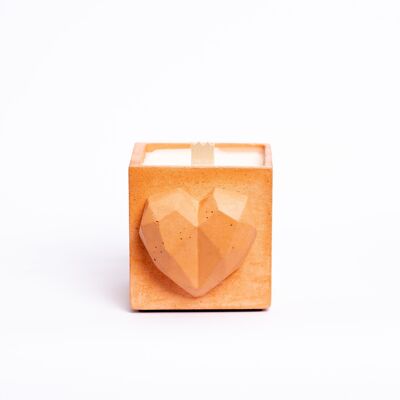 CANDLE LOVE - Orangefarbener Beton