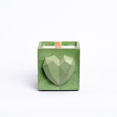 CANDLE LOVE - Cemento color verde