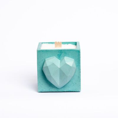 CANDLE LOVE - Turquoise colored concrete
