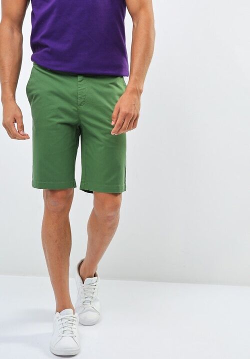 Sin Miedo Men's Slim Fit Stretch Bermuda Shorts - Green