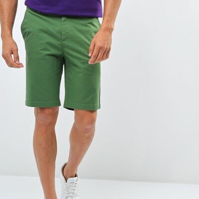 Sin Miedo Men's Slim Fit Stretch Bermuda Shorts - Green