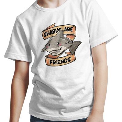 T-SHIRT SHARKS ARE FRIENDS