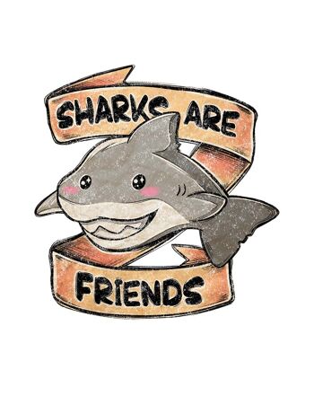 T-SHIRT LES REQUINS SONT DES AMIS 2