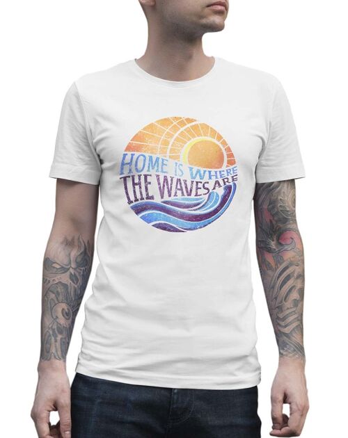 T-SHIRT HOME IS WHERE THE WAVES ARE