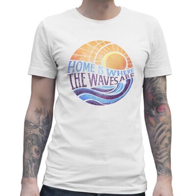 T-SHIRT HOME IS WHERE THE WAVES ARE