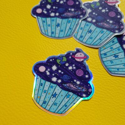 Cosmic Cupcake Hologram Stickers