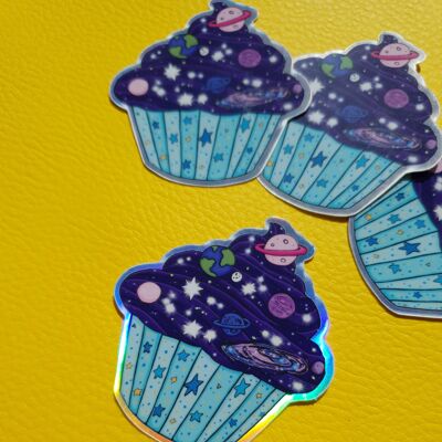 Cosmic Cupcake Hologram Stickers