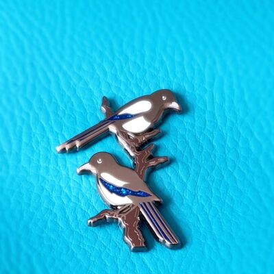 Two for Joy Magpies Enamel Pin Badge