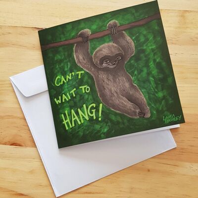 Sloth Greeting Card with Sticker