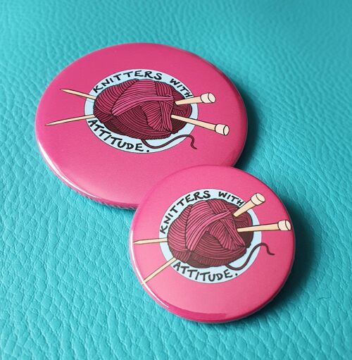 Knitters Button Badges A
