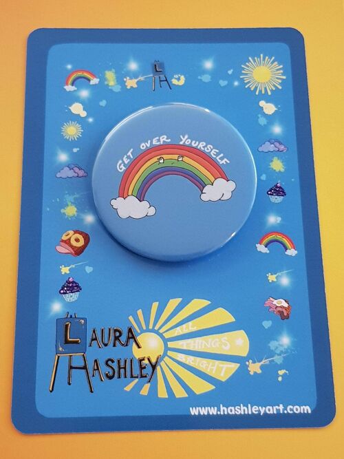 Sassy Rainbow Button Badge