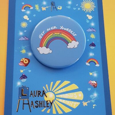 Sassy Rainbow Button Badge A