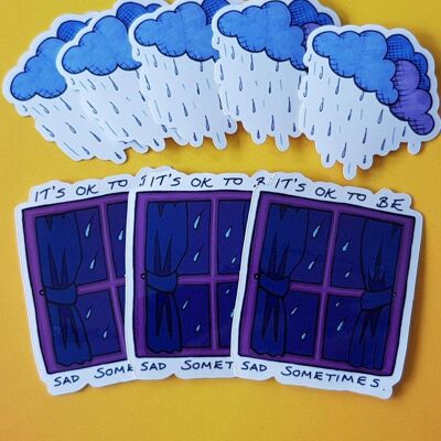 Rainy Days are OK Vinyl Sticker Set