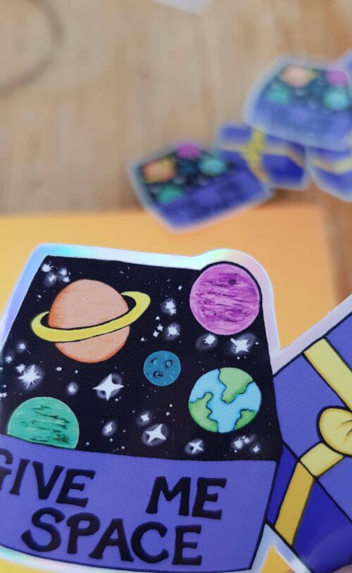 Give Me Space Holographic Vinyl Stickers