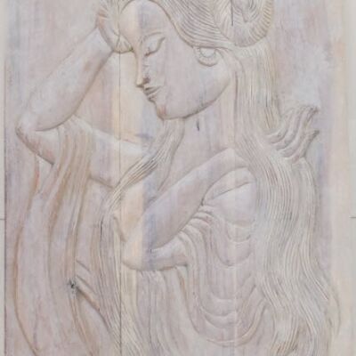 Wanddeko, Wanddeko Frau „sinnlich“ Größe M, Wanddeko Holz, Wanddeko aus Akazien