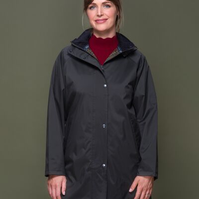 Cappotto impermeabile a 3/4 lunghezza Oxford oliva