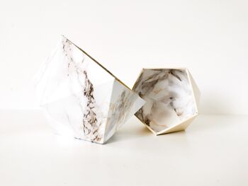 boîtes origami marbre beige / beige 4