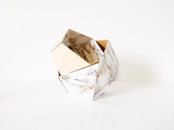 boîtes origami marbre beige / beige 5