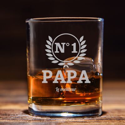 Bicchiere da whisky - N°1 Papa - Natale