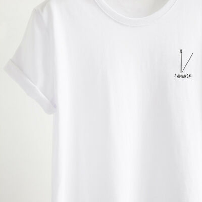 T-shirt Paris, Lamarck, brodé - Blanc