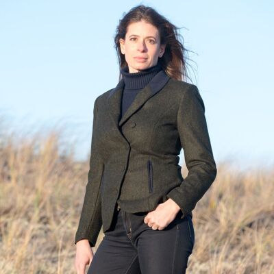 Nicole Tweed Jacket Winning Green Herringbone