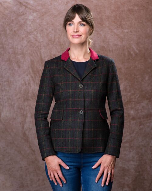 Donna Tweed Blazer Primary Green