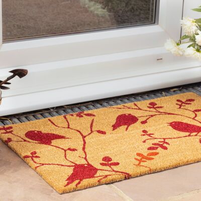 HANGIT| Sumeru Collection| Coir Door Mat 45 x 75 x 1.50 cm | Eco-friendly coir door mat for indoor & outdoor (Birdy Day)