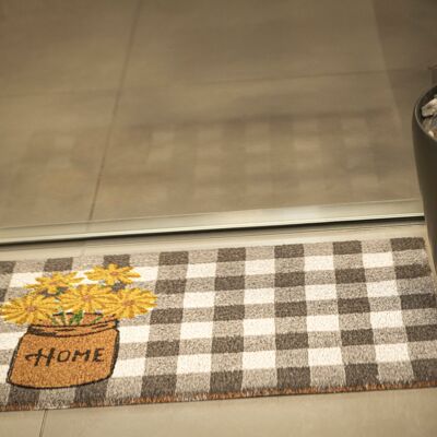 HANGIT| Sumeru Collection| Coir Door Mat 45 x 75 x 1.50 cm | PVC backed antislip door mat for main door, shop, office home(Home)