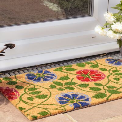 HANGIT| Sumeru Collection| Coir Door Mat 45 x 75 x 1.50 cm | PVC backed antislip door mat for main door, shop, office home(Creeper)