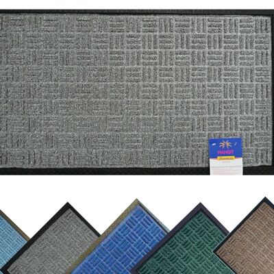 40 x 70 x 1 cm(Grey) | Dirt trapper, polypropylene pile, washable, barrier, anti-slip,rug shoes scraper absorbent  door mat for indoor and outdoor