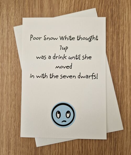 Funny Rude Greetings Card/Birthday Card/General Occasion Card - Poor Snow white