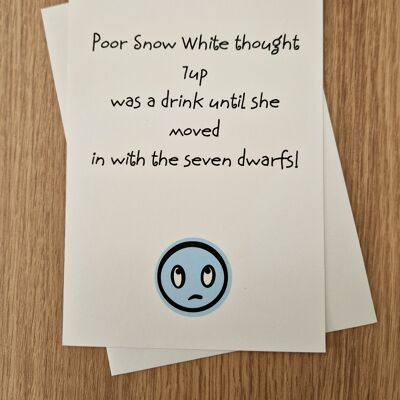 Carte de voeux grossière drôle/carte d'anniversaire/carte d'occasion générale - blanc neige pauvre