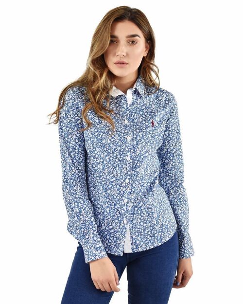 Bree Shirt Navy Botanics