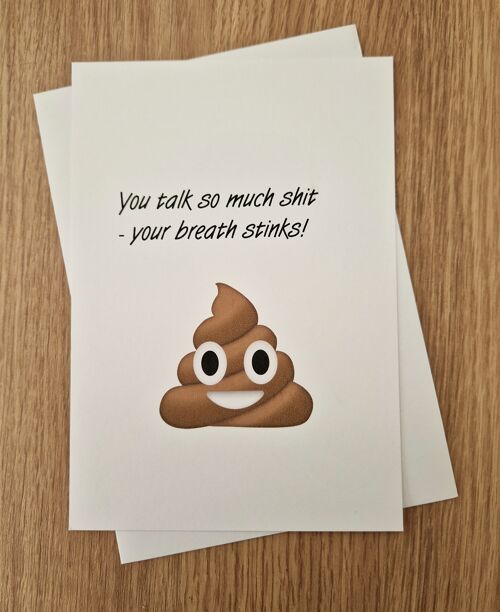 Funny Rude General Greetings Card - Your Breath Stinks