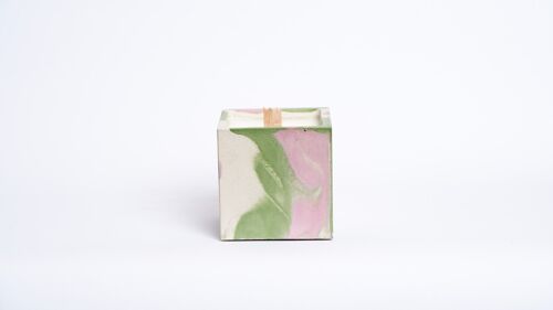 Bougie Parfumée - Béton Tie&Dye Rose & Vert