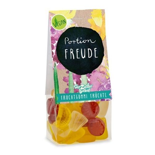 Naschbeutel Portion Freude Fruchtgummi Vegan