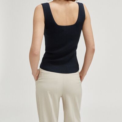 The Organic Cotton Ribbed Tank Top - Graphite -