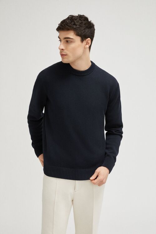 The Organic Cotton Sweater - Blue Navy -