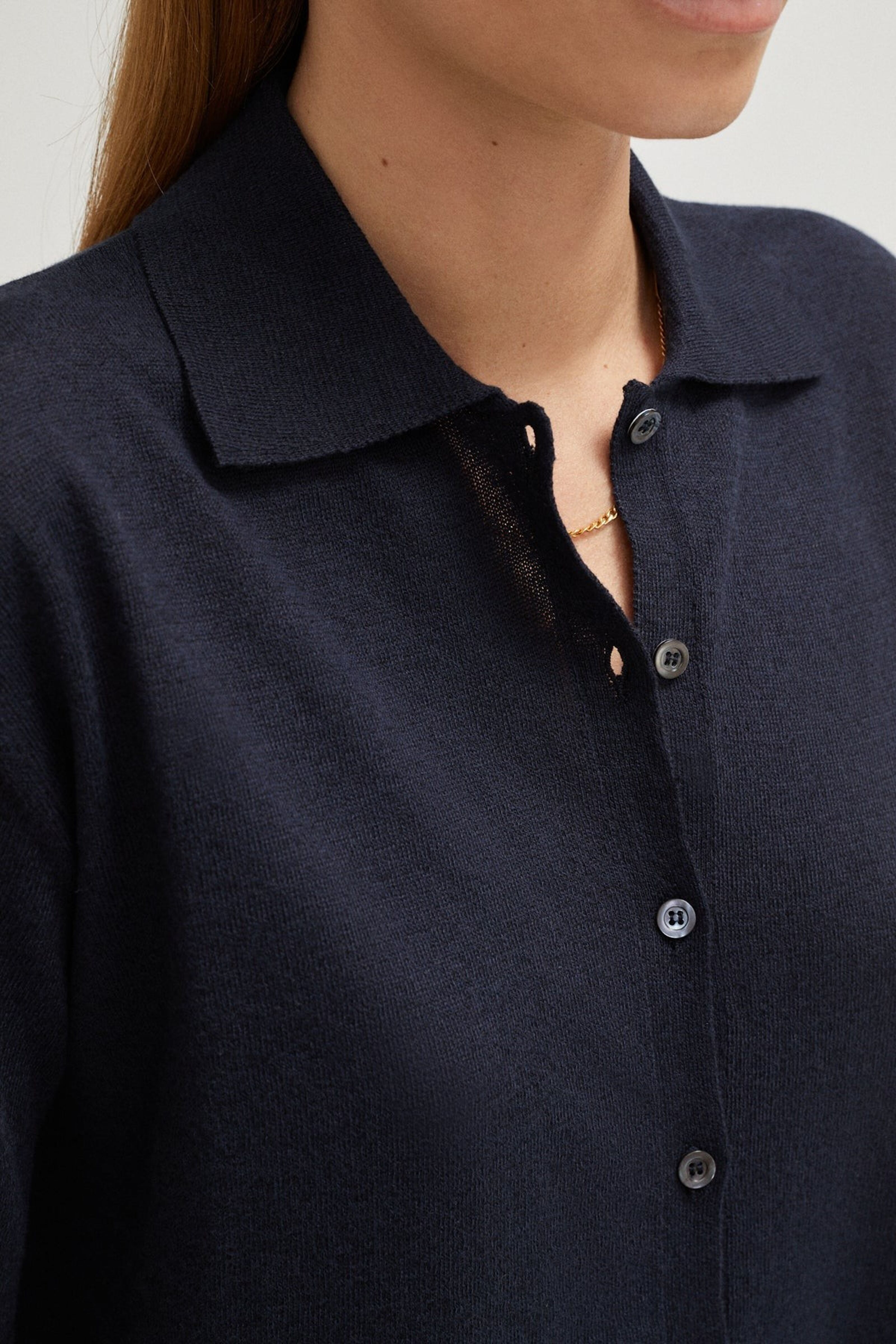 Buy wholesale The Linen Cotton Short Sleeve Shirt - Blue Navy - XS