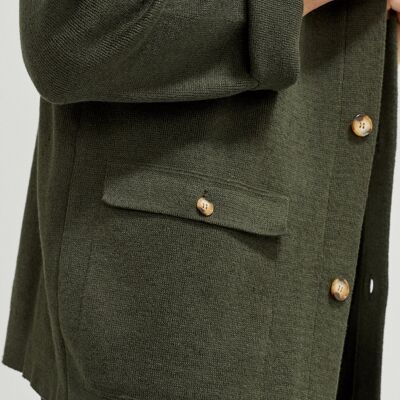 The Linen Cotton Jacket - Military Green -