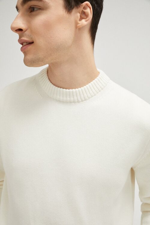 The Organic Cotton Sweater - Ivory - XL