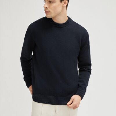The Organic Cotton Sweater - Blue Navy - XL