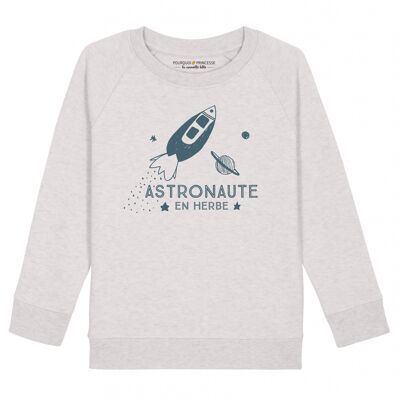 SWEAT ASTRONAUTE EN HERBE Écru chiné