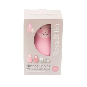 Bébés Nichoirs Rose Pastel avec Chiming Bo Bunny 3