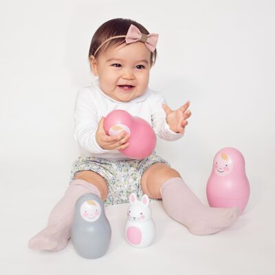 Pink Pastell Nesting Babys mit Chiming Bo Bunny