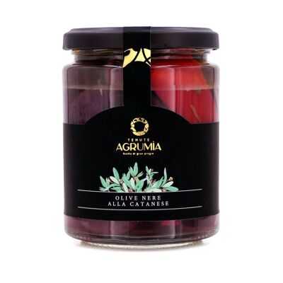 Olives noires siciliennes à la catane 300g