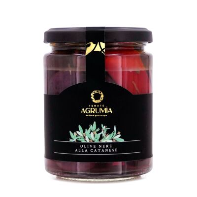 Sicilian black olives in Catania style 300g