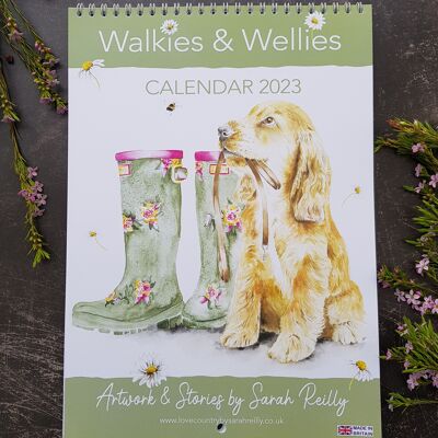 Walkies & Wellies Dog Calendar 2023 (Pack of Six)