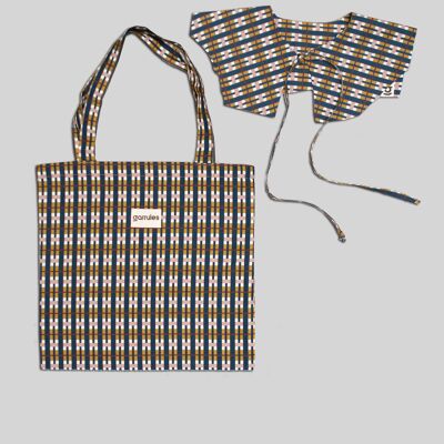 Neck pack + checked tote